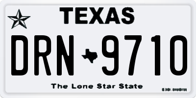 TX license plate DRN9710