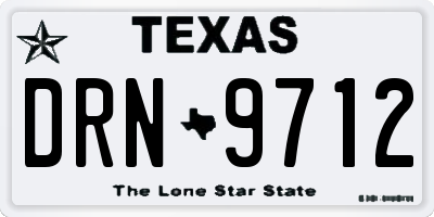 TX license plate DRN9712