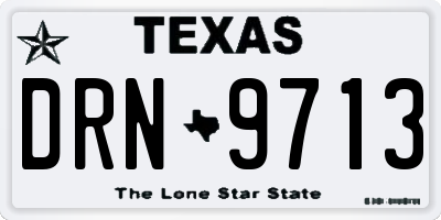 TX license plate DRN9713