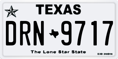 TX license plate DRN9717