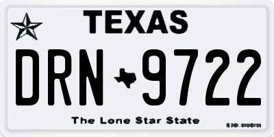 TX license plate DRN9722