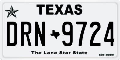 TX license plate DRN9724