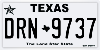 TX license plate DRN9737