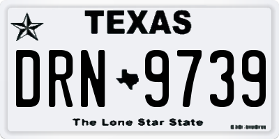 TX license plate DRN9739