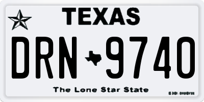 TX license plate DRN9740