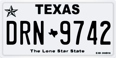TX license plate DRN9742