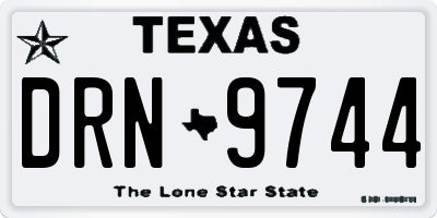 TX license plate DRN9744