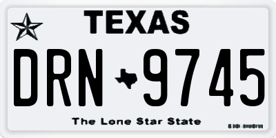 TX license plate DRN9745