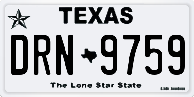 TX license plate DRN9759