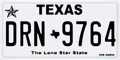 TX license plate DRN9764