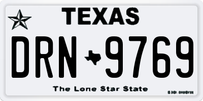 TX license plate DRN9769