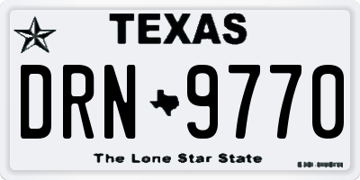 TX license plate DRN9770