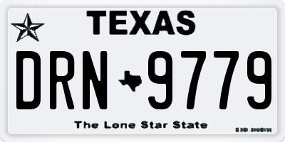 TX license plate DRN9779
