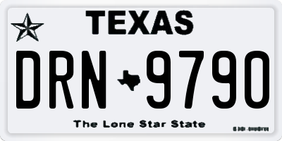 TX license plate DRN9790