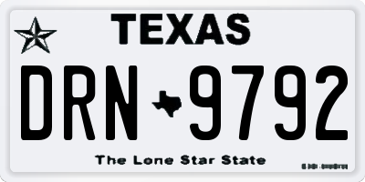 TX license plate DRN9792
