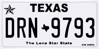 TX license plate DRN9793