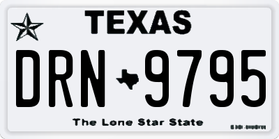 TX license plate DRN9795
