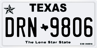 TX license plate DRN9806