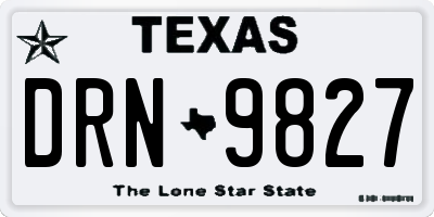 TX license plate DRN9827