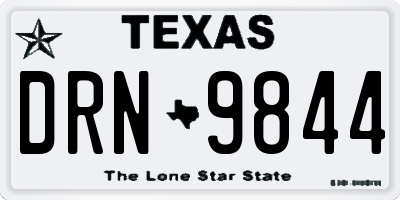 TX license plate DRN9844