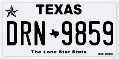 TX license plate DRN9859