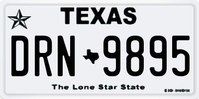 TX license plate DRN9895
