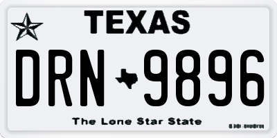 TX license plate DRN9896