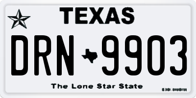 TX license plate DRN9903