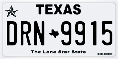 TX license plate DRN9915