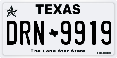 TX license plate DRN9919