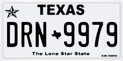 TX license plate DRN9979