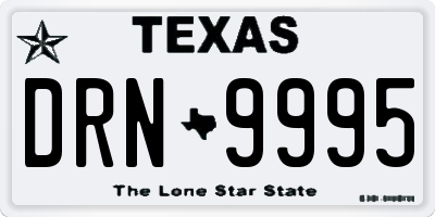 TX license plate DRN9995