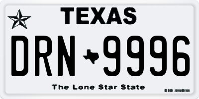 TX license plate DRN9996