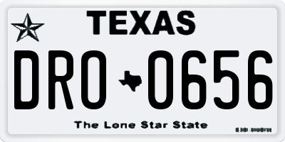 TX license plate DRO0656