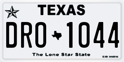 TX license plate DRO1044