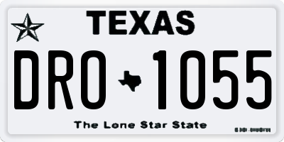 TX license plate DRO1055