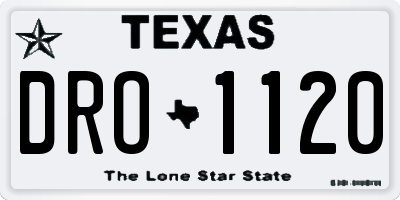 TX license plate DRO1120