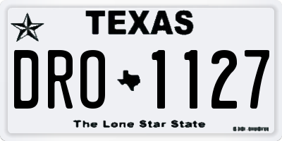 TX license plate DRO1127