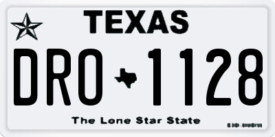 TX license plate DRO1128