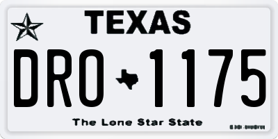 TX license plate DRO1175