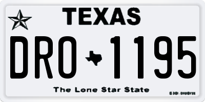 TX license plate DRO1195