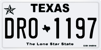 TX license plate DRO1197