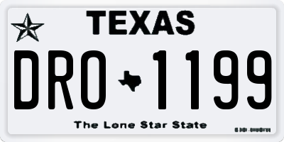 TX license plate DRO1199