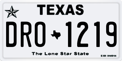 TX license plate DRO1219