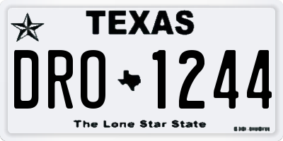 TX license plate DRO1244