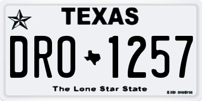 TX license plate DRO1257