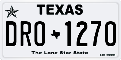 TX license plate DRO1270