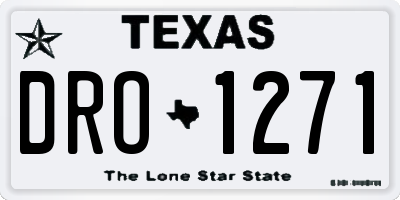 TX license plate DRO1271