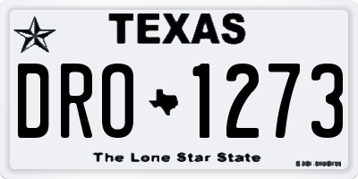 TX license plate DRO1273