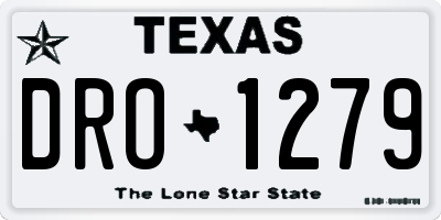 TX license plate DRO1279